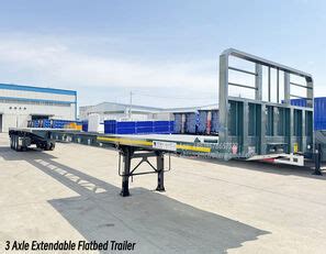 Axle Extendable Flatbed Trailer For Sale In Cote D Ivoire Flatbed