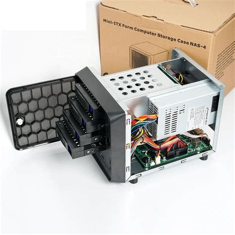 2021 4 Bays Microatx Mini Itx Nas Server Case With Motherboard Memory