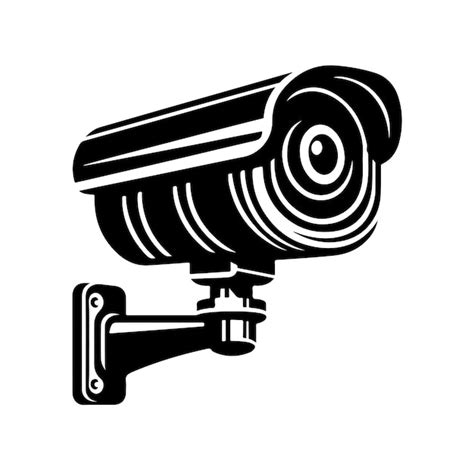 Cctv Camera Silhouette Vector Illustration Premium Ai Generated Vector