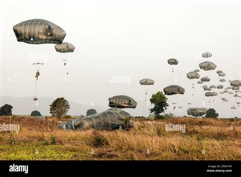 U S Army Paratroopers With The Nd Airborne Division And Royal Thai