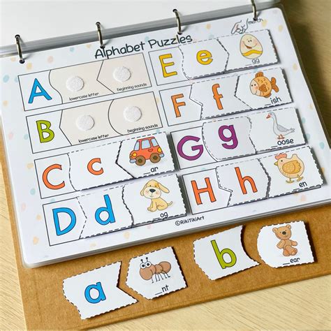 Alphabet Busy Book Printable Abc Quiet Book Toddler Busy Etsy