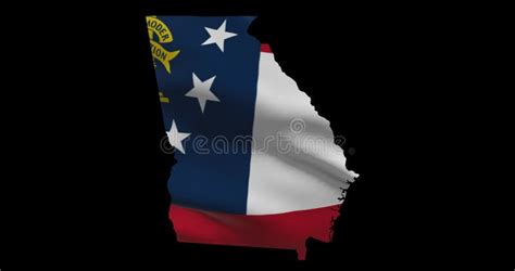 Georgia Map Outline PNG. State Flag Icon Stock Illustration ...