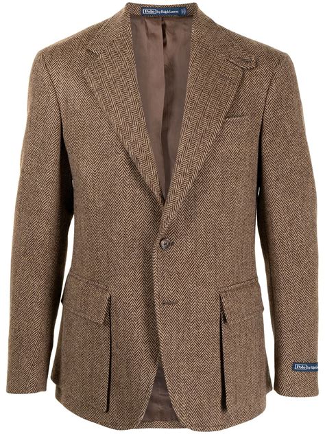 Polo Ralph Lauren Herringbone Pattern Sport Coat Brown Farfetch