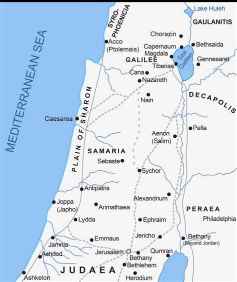 Biblical Map Of Capernaum