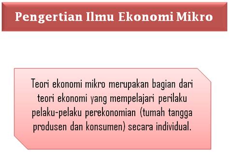 Konsep Ilmu Ekonomi Dan Permasalahannya