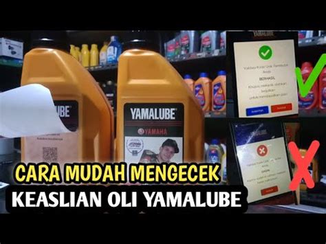 Cara Mudah Mengecek Keaslian Oli Yamalube Youtube