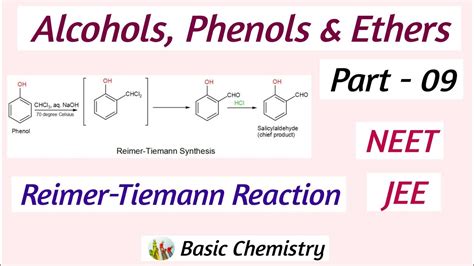 Reimer Tiemann Reaction Alcohols Phenols Ethers Part Youtube