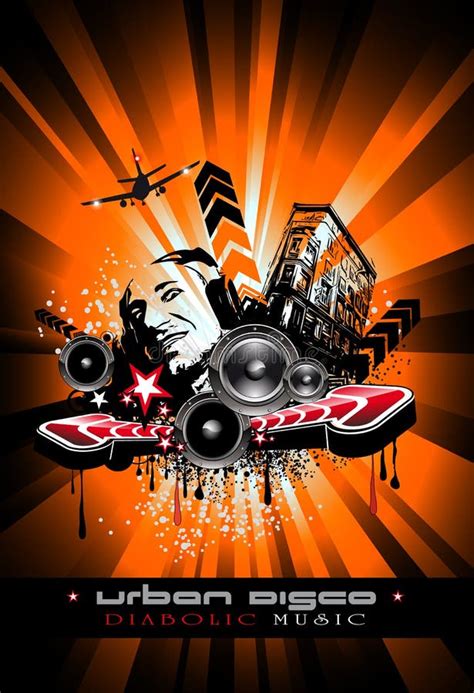 Music Event Background With Crazy DJ Stock Vector - Illustration of ...