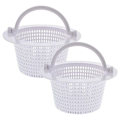 Swimming Pool Skimmer Replacement Basket With Handle 2 Pack Above