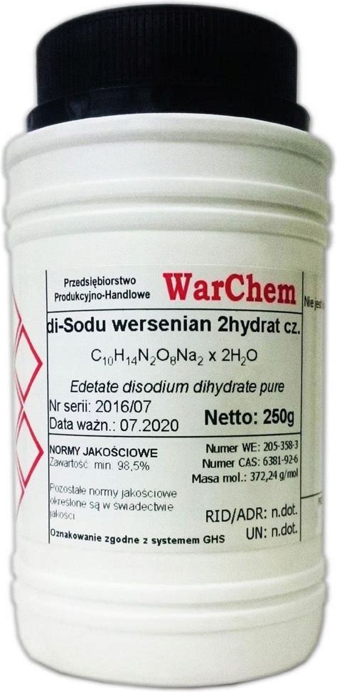 Drobne Akcesoria Medyczne Wersenian Sodu Edta 250g Warchem 56605