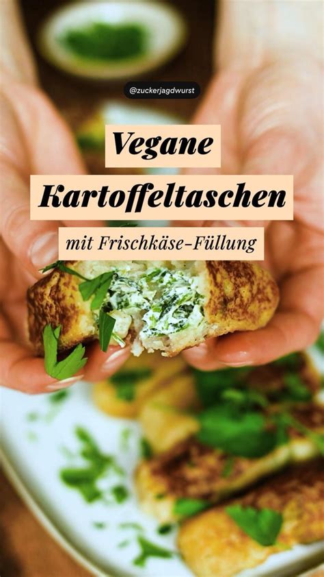 Vegane Kartoffeltaschen mit Frischkäse Füllung Rezept Leckere