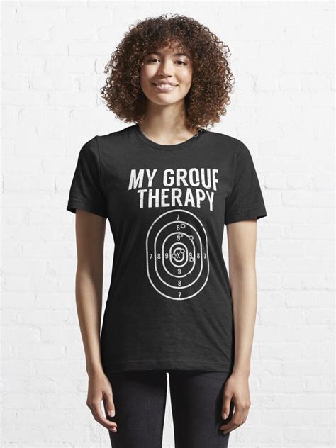 Gun Owner Group Therapy Funny Shooting Range Target T Shirt For Sale By Aronoqpq4ar