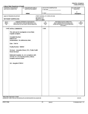 Fillable Online Secure In Statement Of Deficiencies And Plan Of