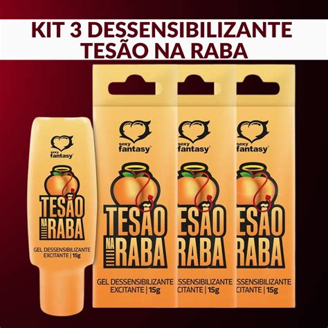 Anestésico Anal Kit 3 Tesão Na Raba Gel Excitante E Lubrificante 15ml