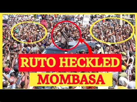 Ruto Was Forced To Stop His Speech As Angry Mombasa Residents Bamburi