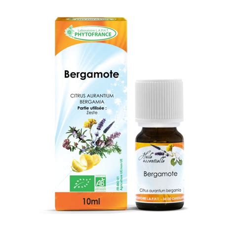 He Bergamotte Bio 10 Ml Essence Citrus Aurantium Bergamia Zeste