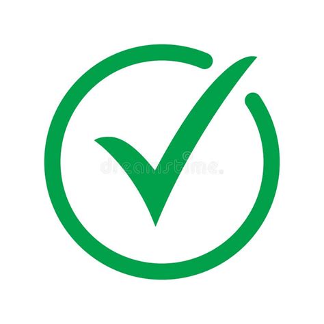 SÃmbolo Vectorial De Icono De Garrapata Verde Marca De VerificaciÃ³n