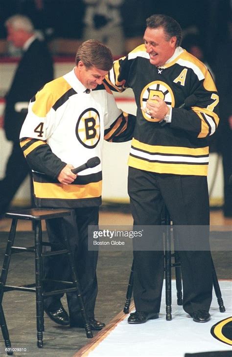 Former Boston Bruins Bobby Orr Left And Phil Esposito Are Pictured