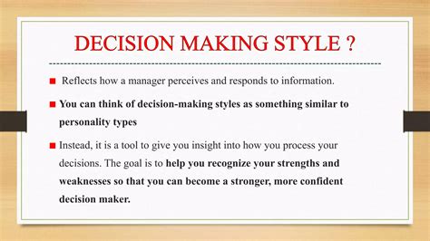 Decision Making Style Pptx