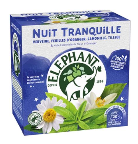 Infusion Nuit Tranquille Elephant Sachets La Belle Vie