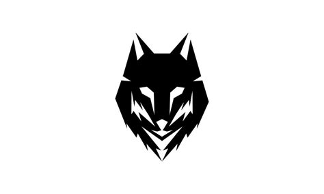 Wolf face logo vector design 7620588 Vector Art at Vecteezy