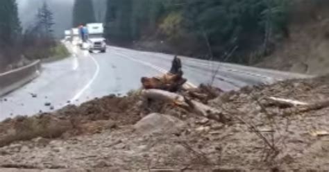 Update Hwy 1 Reopens To Single Lane After Mudslide Near Revelstoke