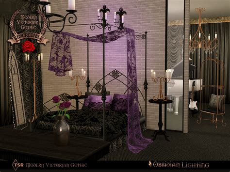 The Sims Resource Modern Victorian Gothic Obsidian Lighting