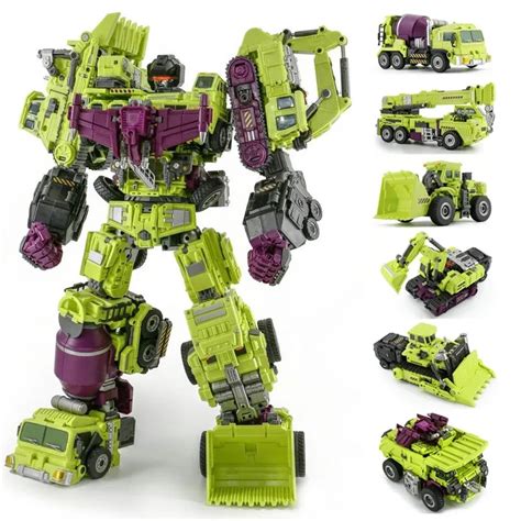 Jinbao 6 In 1 New Devastator Toy Transformation Ko G1 Robot Car Oversize 50cm Action Figure