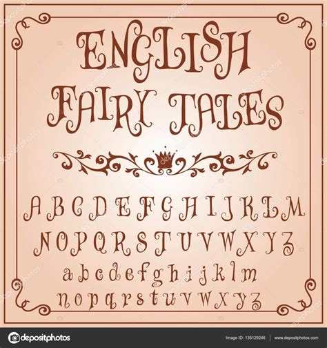 Cuentos De Hadas Ingleses Typeface Vector Gráfico Vectorial