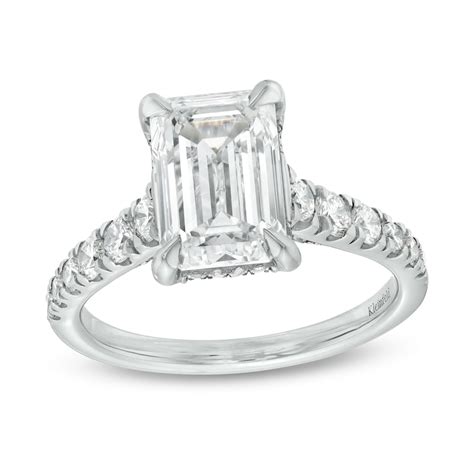 Kleinfeld® x Zales 3-3/4 CT. T.W. Certified Emerald-Cut Lab-Created ...