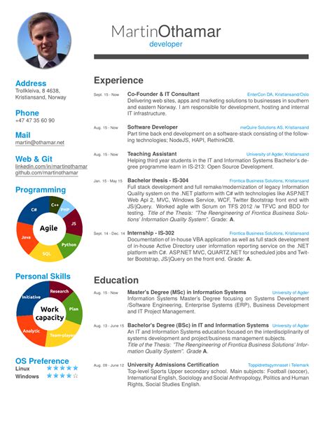 Github Martinothamar Cv Latex Template A Cv Resume Template Based On The Works Of Adrien