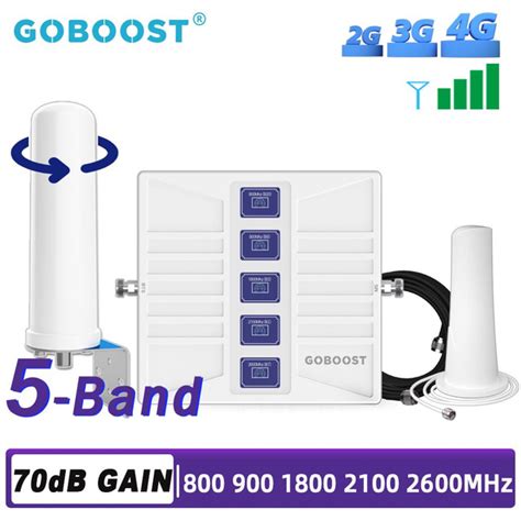 GOBOOST 2G 3G 4G усилитель сотовой связи и интернета 5 Полоса B20 800 ...