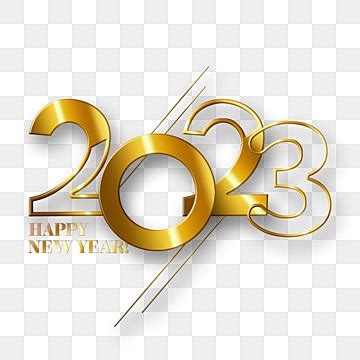 Happy New Year 2023 PNG Transparent 2023 Golden Creative Texture New