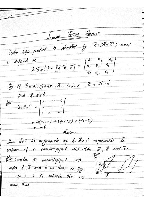 Solution Practice Examples Of Scalar Triple Product And Vector Triple