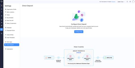 Direct Deposit for Organizations | Zoho Payroll | Help