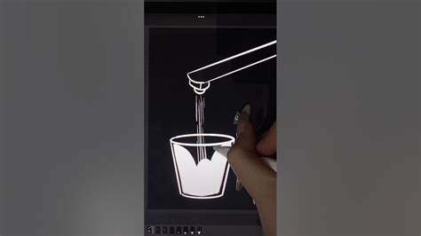 An Animation That Teaches You How To Draw A Faucet For Dripping Water💧💦