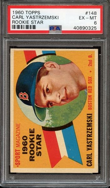 Lot Detail Topps Carl Yastrzemski Rookie Star Psa Ex Mt