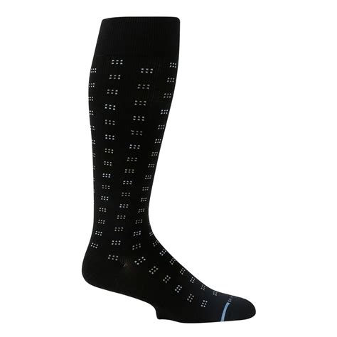 Dot Squares Knee High Compression Socks For Men Dr Motion