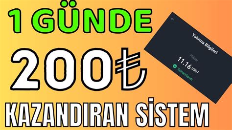 1 Günde 200 Kazandıran Sistem Ödeme Kanıtlı İnternetten Para