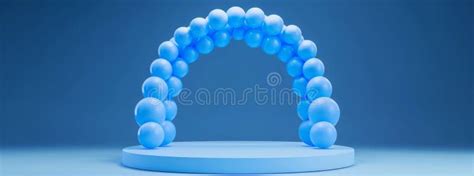 Consider Incorporating A Chic Blue Balloon Arch And Contemporary