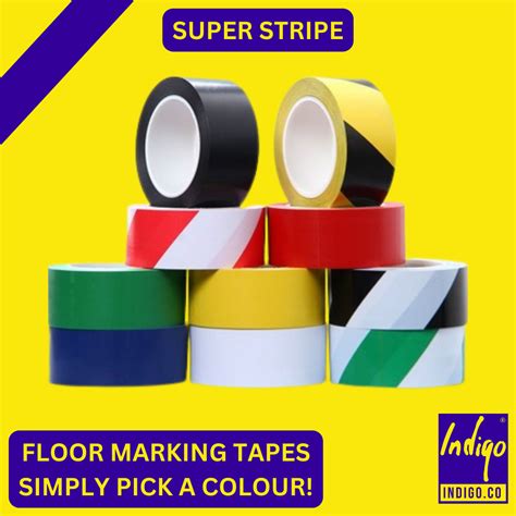 Floor Marking Tape Yellow Mm X M Single Double Sided Adhesive