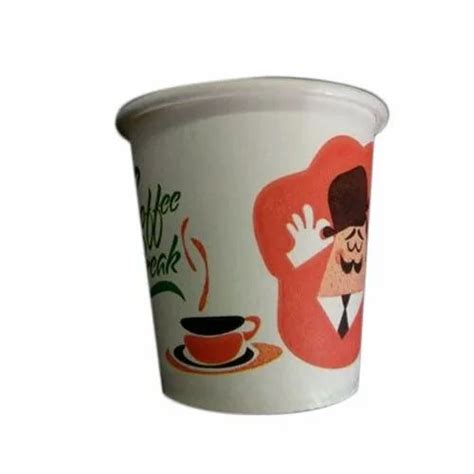 White Ml Printed Paper Tea Cup Packet Size Pieces At Rs