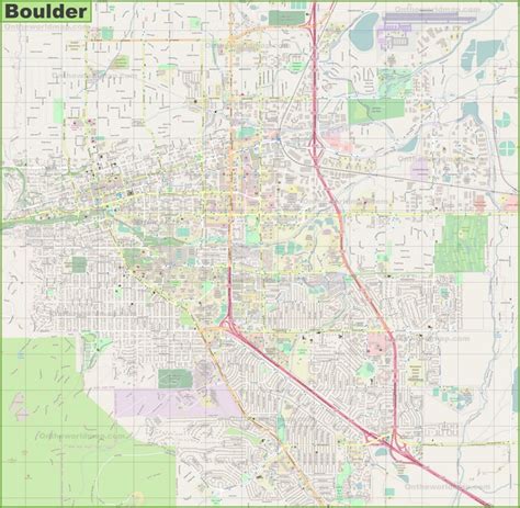 Boulder Colorado Map With Cities