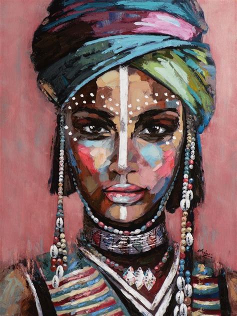 Culture Woman Peinture Africaine Toiles Peinture Acrylique Dessin Africain