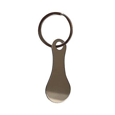 1PCS Silver Metal Keyring Shopping Cart Tokens Metal Aluminum Alloy Key