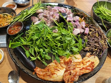 동탄 영천동 맛집 미나리고사리 솥뚜껑생삼겹살 네이버 블로그