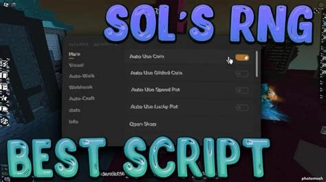 Roblox Sols RNG Script GUI UNLOCK ALL AURA Potion Farm MORE 2024