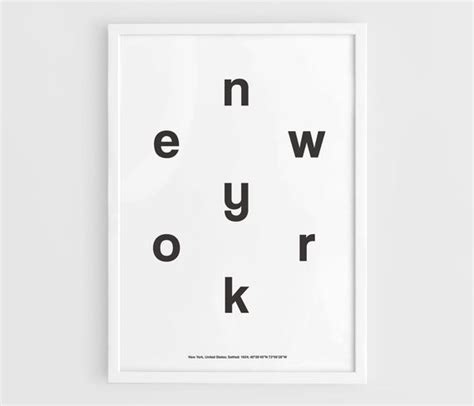 New York City Print New York Typography Art Modern Travel Etsy