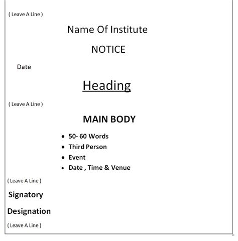 Apsg Class 7th Writing Section Notice Guidelines Format And Specimen