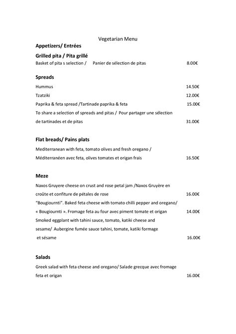 Vegeterian Menu Fr Lbrint Page Flip Pdf Online Pubhtml